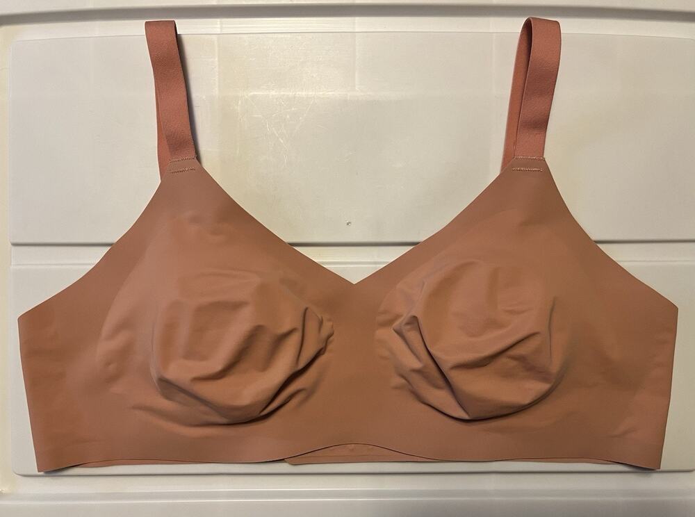Knix Women’s Size 5 Bra Pink Ginger Padded V-Neck Wireless 36D 38C 38D 40C